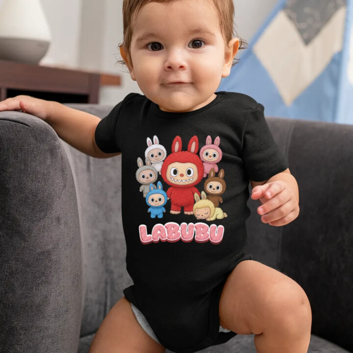 Panenky Bubu – skupina postav – dárek pro fanoušky Labubu - dětské body s potiskem