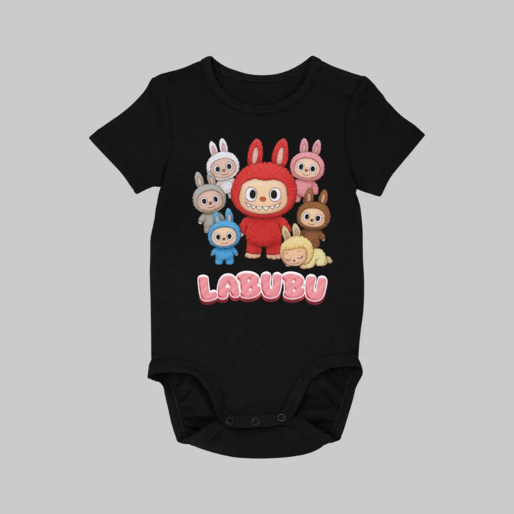 Panenky Bubu – skupina postav – dárek pro fanoušky Labubu - dětské body s potiskem