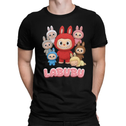 Panenky Bubu – skupina postav – dárek pro fanoušky Labubu - pánské tričko s potiskem