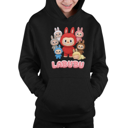 Panenky Bubu – skupina postav – dárek pro fanoušky Labubu - dětská mikina s kapucí