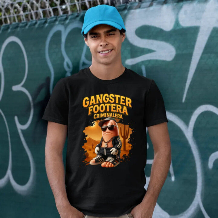 Gangster Footera Criminalera - Italian Brainrot - noha zločince - pánské tričko s potiskem