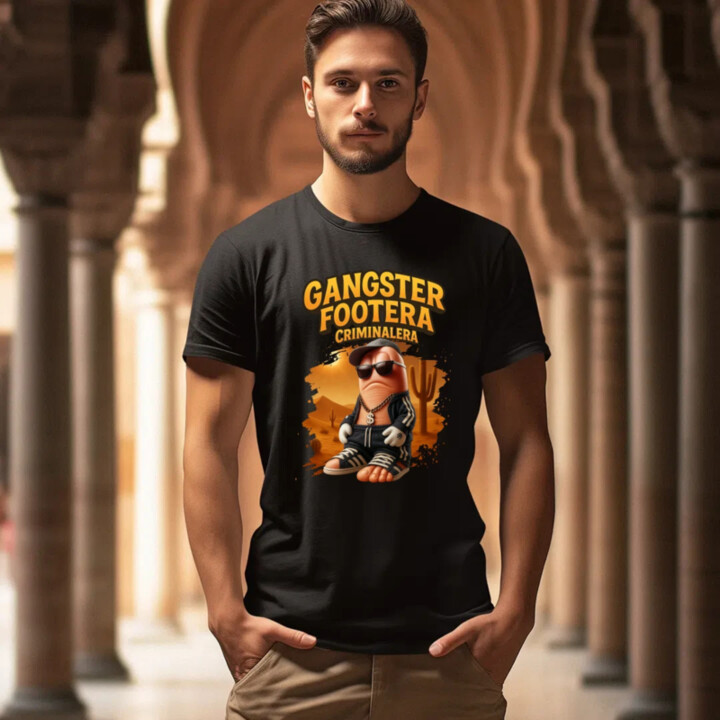 Gangster Footera Criminalera - Italian Brainrot - noha zločince - pánské tričko s potiskem