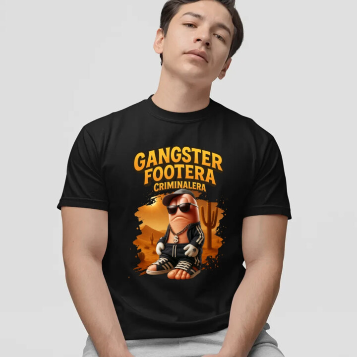 Gangster Footera Criminalera - Italian Brainrot - noha zločince - pánské tričko s potiskem