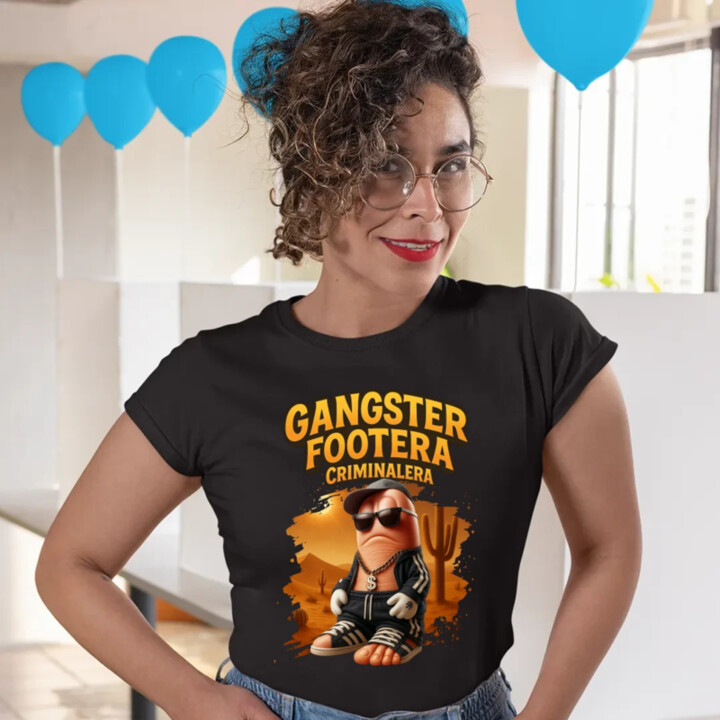 Gangster Footera Criminalera - Italian Brainrot - noha zločince  - dámské tričko s potiskem