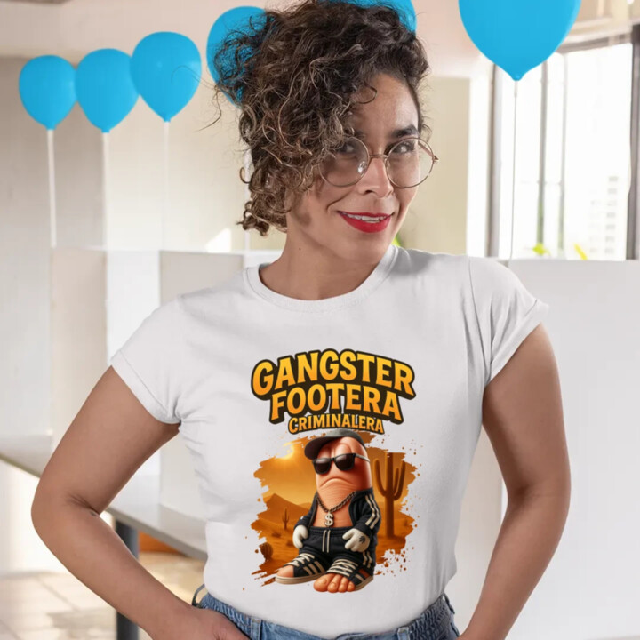 Gangster Footera Criminalera - Italian Brainrot - noha zločince  - dámské tričko s potiskem
