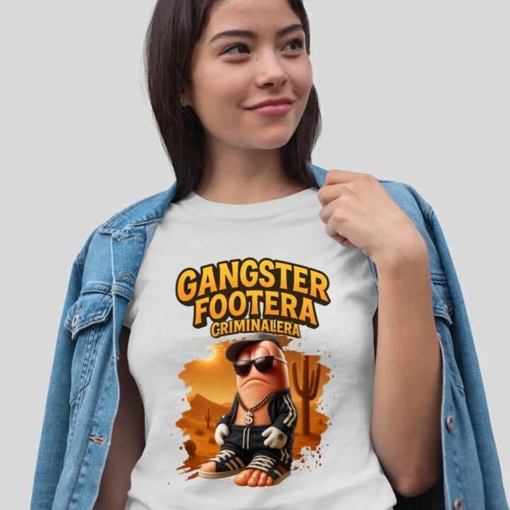 Gangster Footera Criminalera - Italian Brainrot - noha zločince  - dámské tričko s potiskem