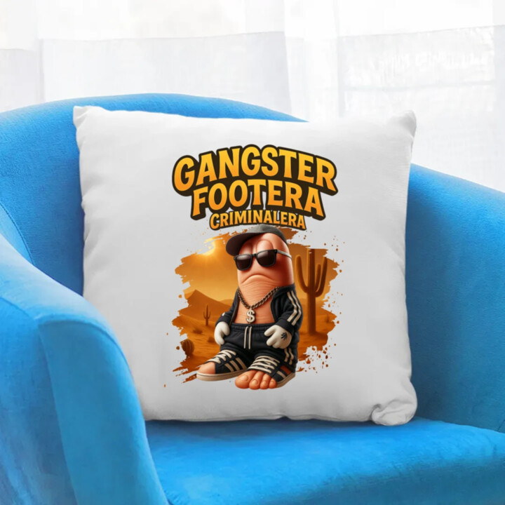 Gangster Footera Criminalera - Italian Brainrot - noha zločince - polštář s potiskem
