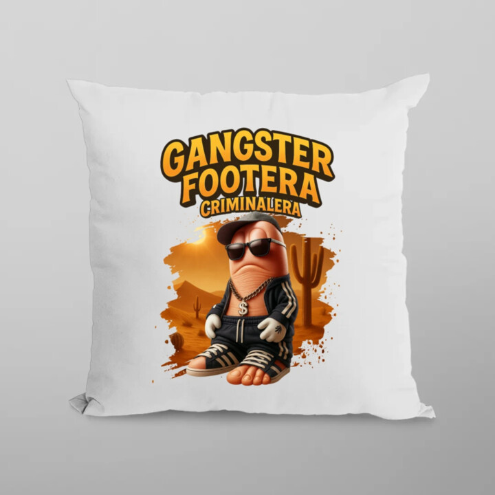 Gangster Footera Criminalera - Italian Brainrot - noha zločince - polštář s potiskem