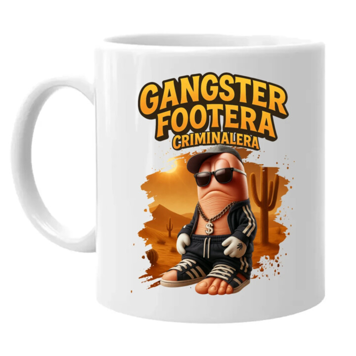 Gangster Footera Criminalera - Italian Brainrot - noha zločince - hrnek s potiskem