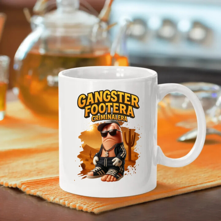Gangster Footera Criminalera - Italian Brainrot - noha zločince - hrnek s potiskem