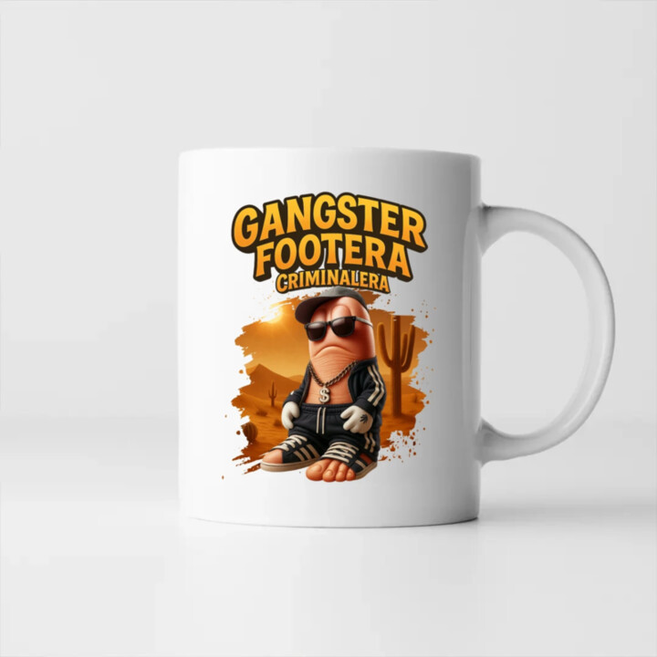 Gangster Footera Criminalera - Italian Brainrot - noha zločince - hrnek s potiskem
