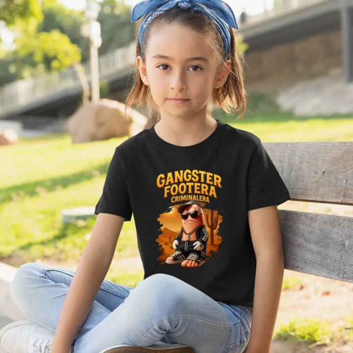 Gangster Footera Criminalera - Italian Brainrot - noha zločince - dětské tričko s potiskem