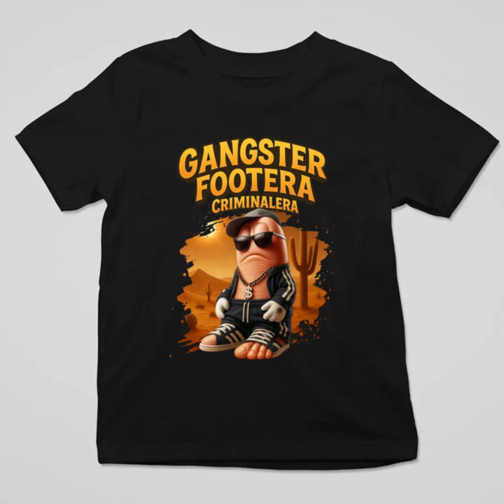 Gangster Footera Criminalera - Italian Brainrot - noha zločince - dětské tričko s potiskem