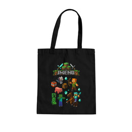 Taška se jménem pro fanoušky hry Minecraft - taška s potiskem - personalizovaný produkt