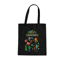 Taška se jménem pro fanoušky hry Minecraft - taška s potiskem - personalizovaný produkt
