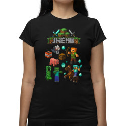 Tričko se jménem pro fanoušky hry Minecraft  - dámské tričko s potiskem - personalizovaný produkt