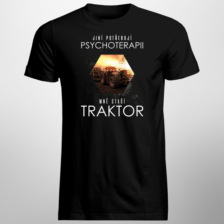 Jiní potřebují psychoterapii, mně stačí traktor - pánské tričko s potiskem