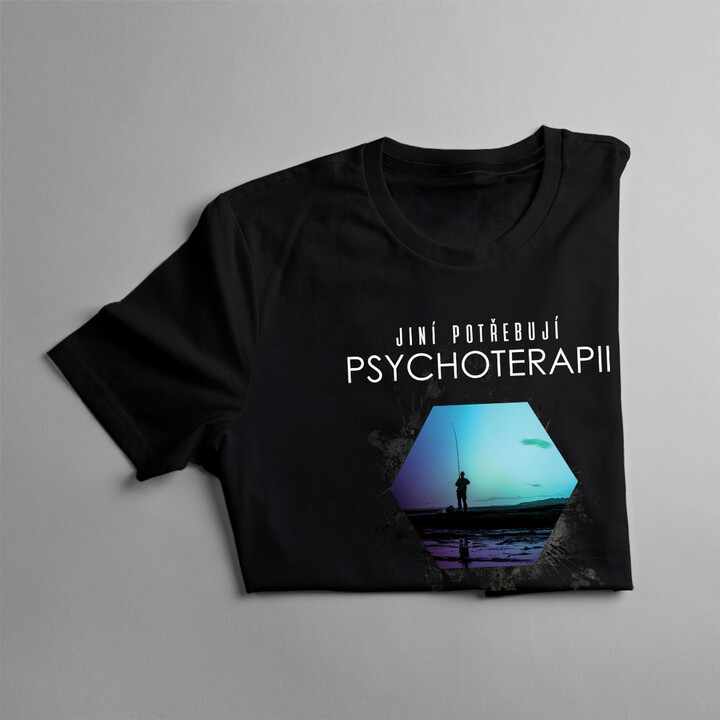 Jiní potřebují psychoterapii, mně stačí udice - pánské tričko s potiskem