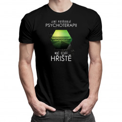 Jiní potřebují psychoterapii, mně stačí hřiště - pánské tričko s potiskem