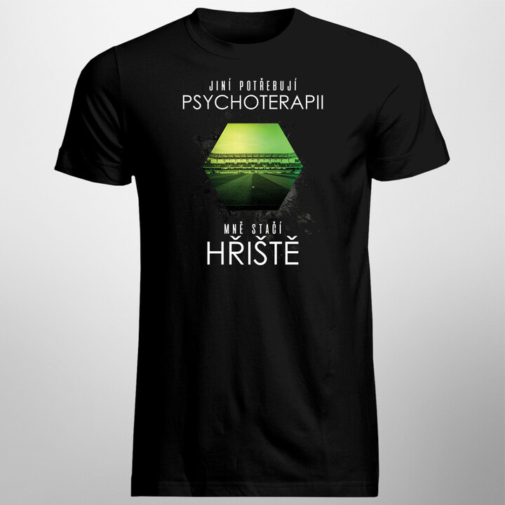 Jiní potřebují psychoterapii, mně stačí hřiště - pánské tričko s potiskem