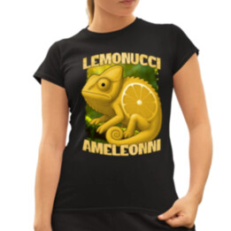 Lemonucci Ameleonni - Italian Brainrot - chameleon citron  - dámské tričko s potiskem