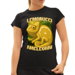 Lemonucci Ameleonni - Italian Brainrot - chameleon citron  - dámské tričko s potiskem