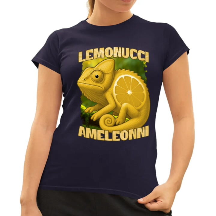 Lemonucci Ameleonni - Italian Brainrot - chameleon citron  - dámské tričko s potiskem