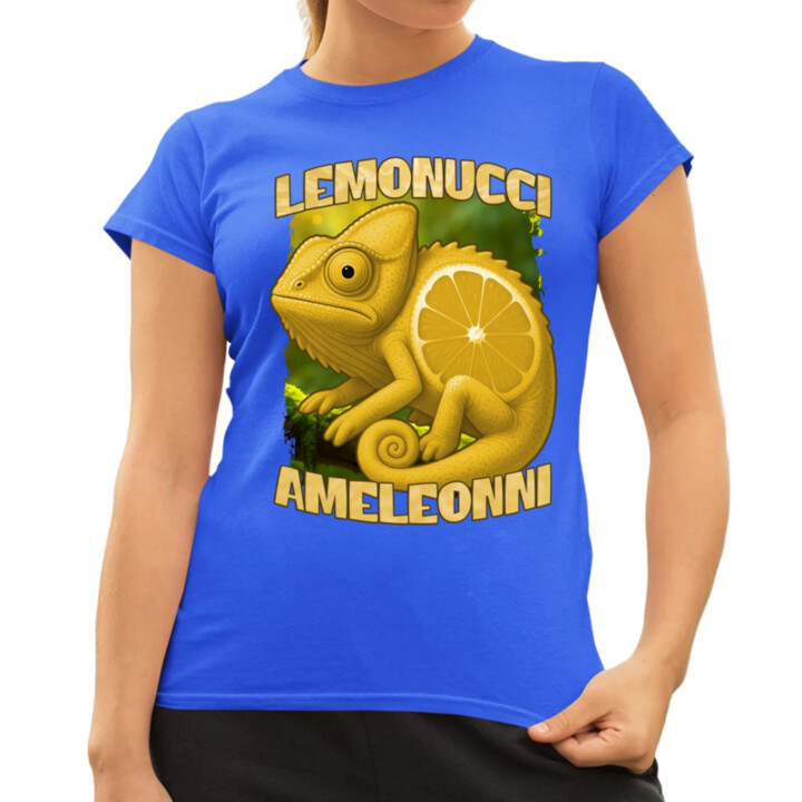 Lemonucci Ameleonni - Italian Brainrot - chameleon citron  - dámské tričko s potiskem