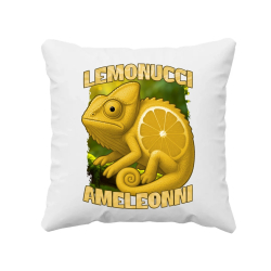 Lemonucci Ameleonni - Italian Brainrot - chameleon citron - polštář s potiskem