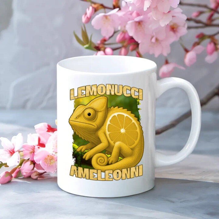 Lemonucci Ameleonni - Italian Brainrot - chameleon citron - hrnek s potiskem