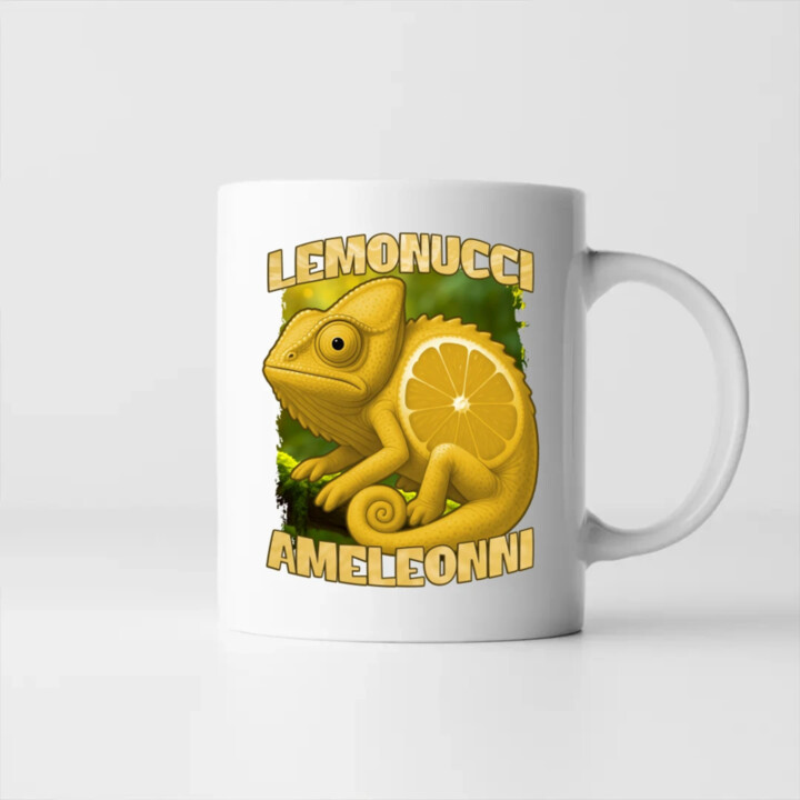 Lemonucci Ameleonni - Italian Brainrot - chameleon citron - hrnek s potiskem