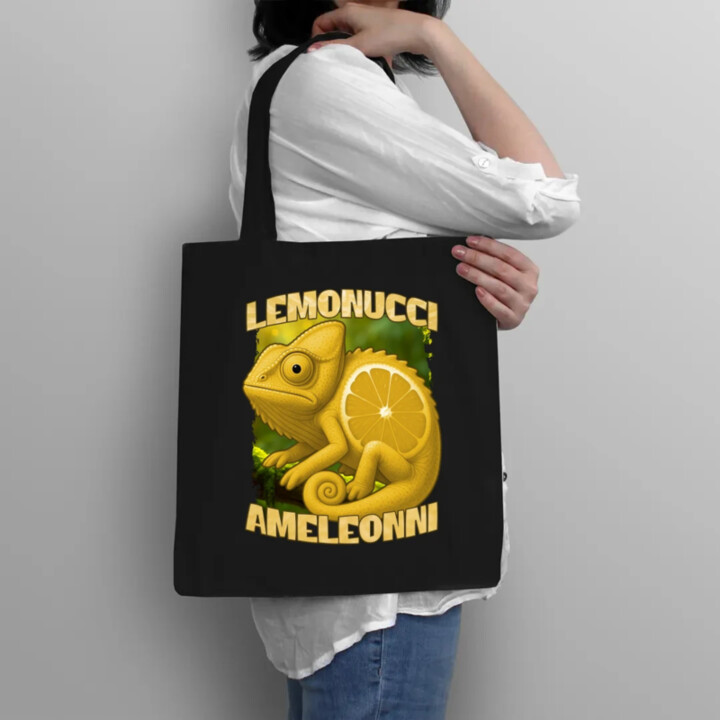 Lemonucci Ameleonni - Italian Brainrot - chameleon citron - taška s potiskem
