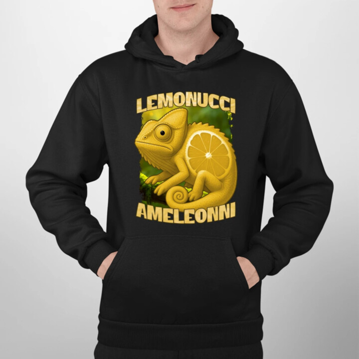 Lemonucci Ameleonni - Italian Brainrot - chameleon citron - pánská mikina s potiskem