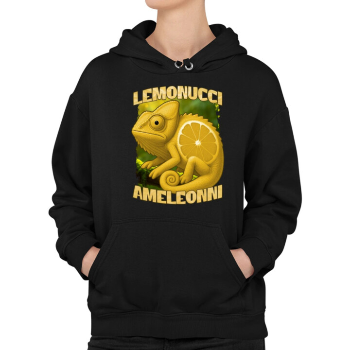 Lemonucci Ameleonni - Italian Brainrot - chameleon citron - dámská mikina s potiskem