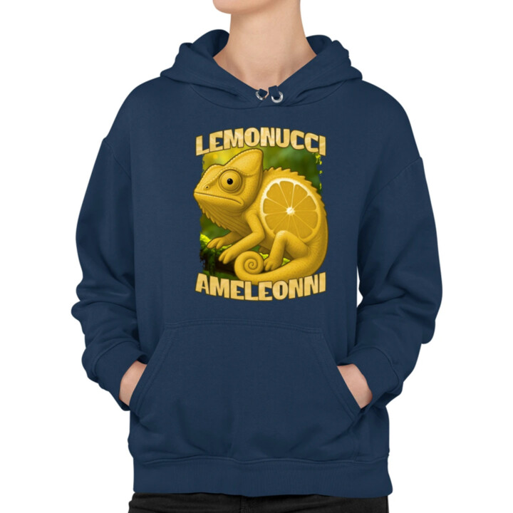 Lemonucci Ameleonni - Italian Brainrot - chameleon citron - dámská mikina s potiskem