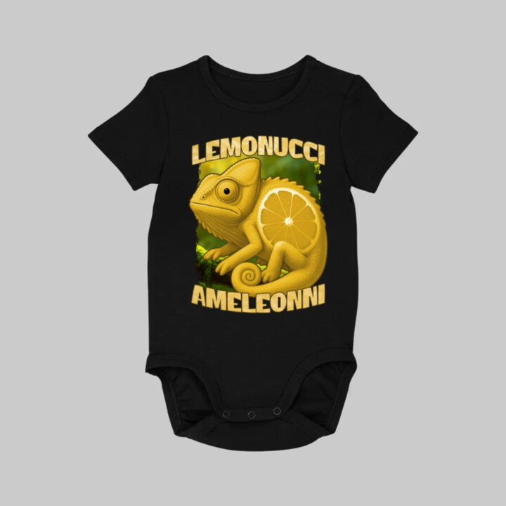Lemonucci Ameleonni - Italian Brainrot - chameleon citron - dětské body s potiskem