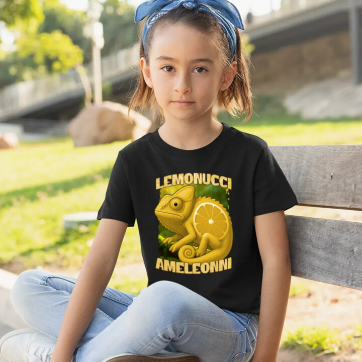 Lemonucci Ameleonni - Italian Brainrot - chameleon citron - dětské tričko s potiskem