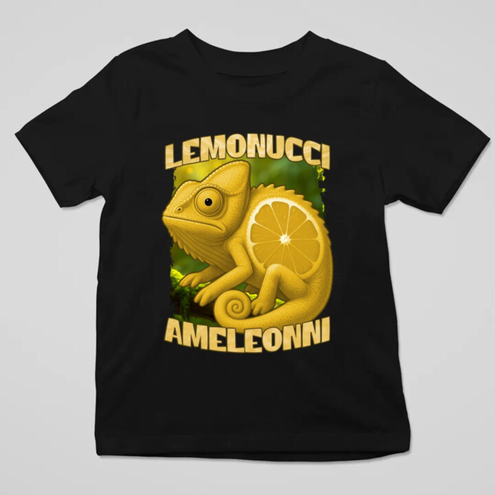Lemonucci Ameleonni - Italian Brainrot - chameleon citron - dětské tričko s potiskem