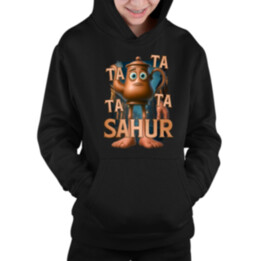 Ta Ta Ta Ta Sahur - Italian Brainrot - chodící kotlík - dětská mikina s kapucí
