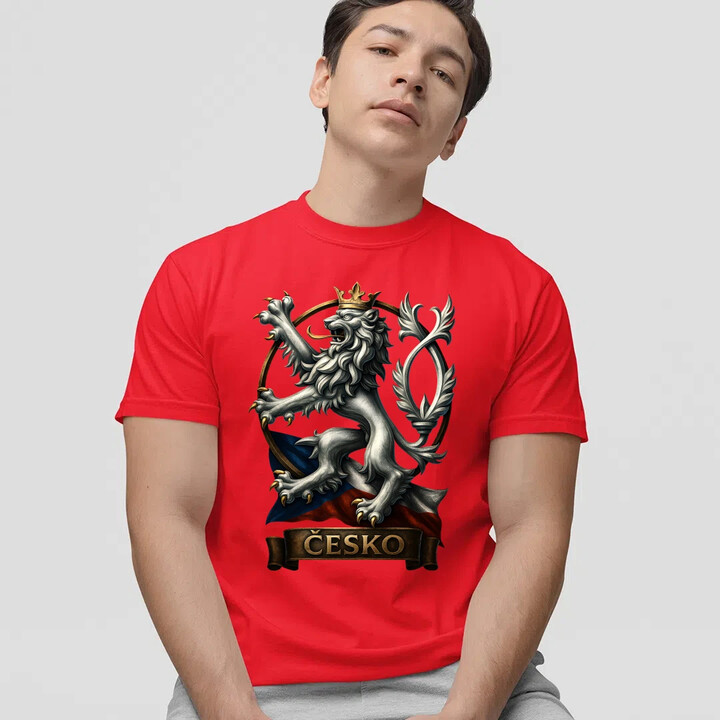 Česko - Český Lev - pánské tričko s potiskem