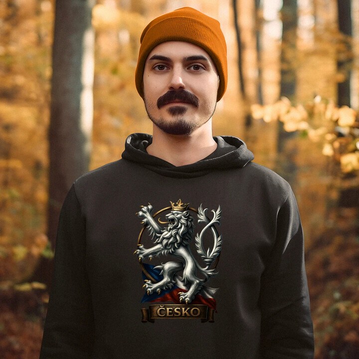 Česko - Český Lev - pánská mikina s potiskem