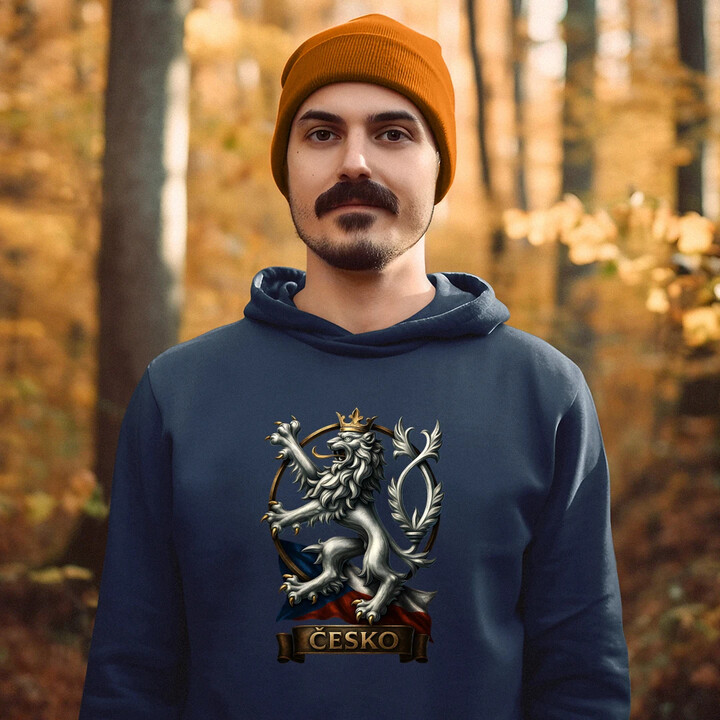 Česko - Český Lev - pánská mikina s potiskem