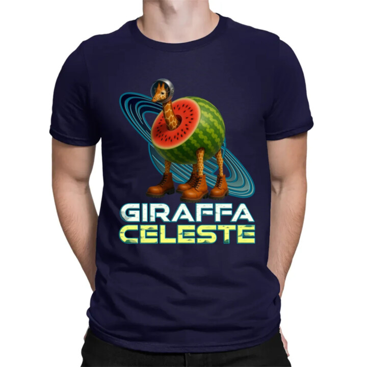 Giraffa celeste - Italian Brainrot - žirafa v melounu - pánské tričko s potiskem
