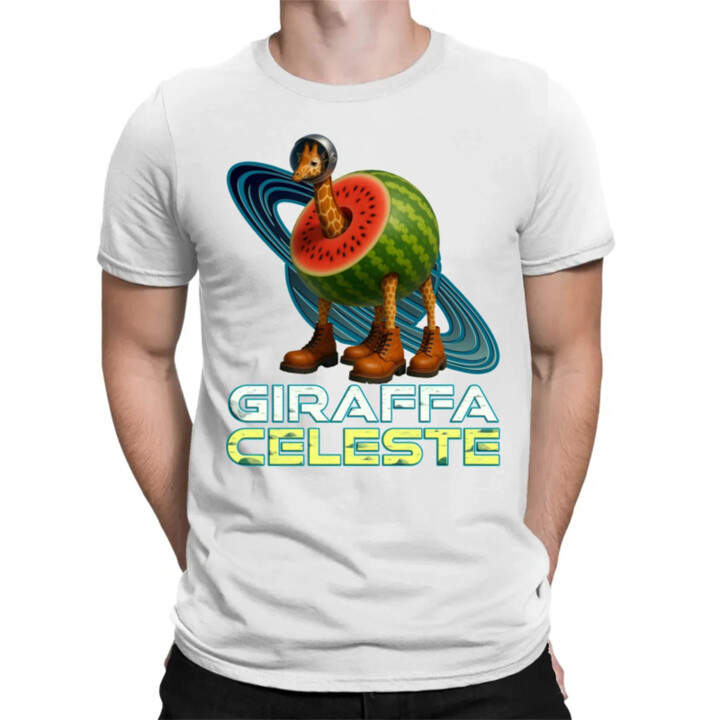 Giraffa celeste - Italian Brainrot - žirafa v melounu - pánské tričko s potiskem