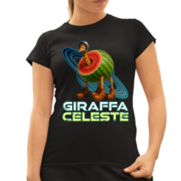 Giraffa celeste - Italian Brainrot - žirafa v melounu  - dámské tričko s potiskem