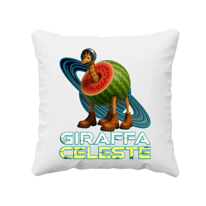 Giraffa celeste - Italian Brainrot - žirafa v melounu - polštář s potiskem