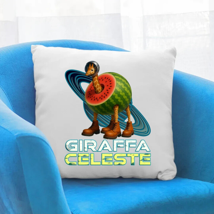 Giraffa celeste - Italian Brainrot - žirafa v melounu - polštář s potiskem