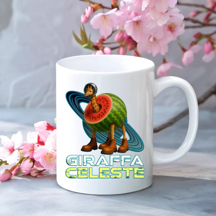 Giraffa celeste - Italian Brainrot - žirafa v melounu - hrnek s potiskem