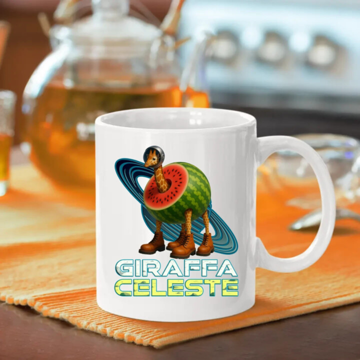 Giraffa celeste - Italian Brainrot - žirafa v melounu - hrnek s potiskem