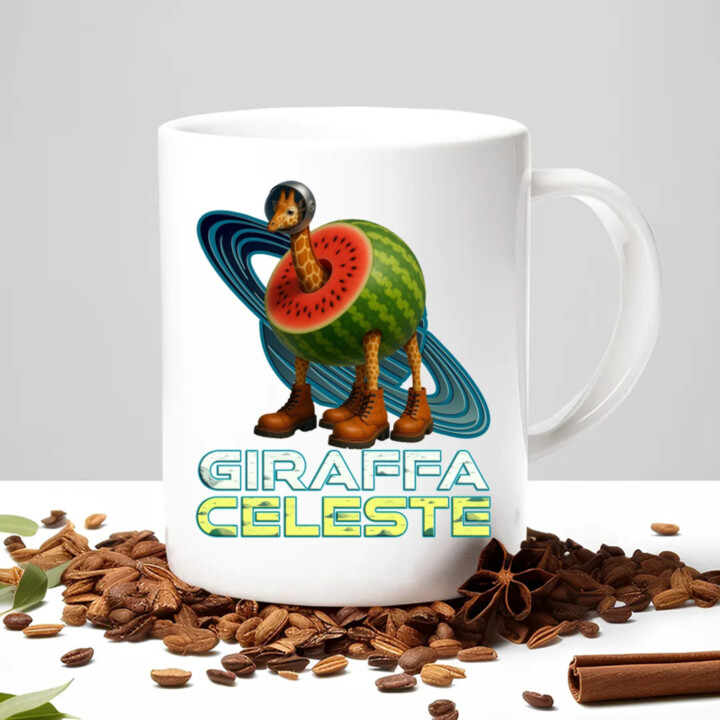 Giraffa celeste - Italian Brainrot - žirafa v melounu - hrnek s potiskem